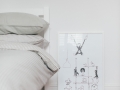 Neutral Bedding | John Lewis Bed | Toast Bedding | Statement wall light | Childrens room | Kids Room | A modern neutral millennial pink bedroom for children with handmade furniture, personalised artwork and statement lighting